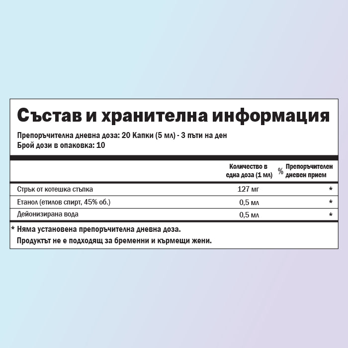 Котешка стъпка хранителни стойности
